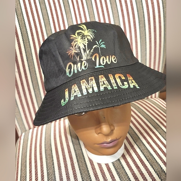 One Love Jamaica Reversible Bucket Hat - Picture 3 of 5